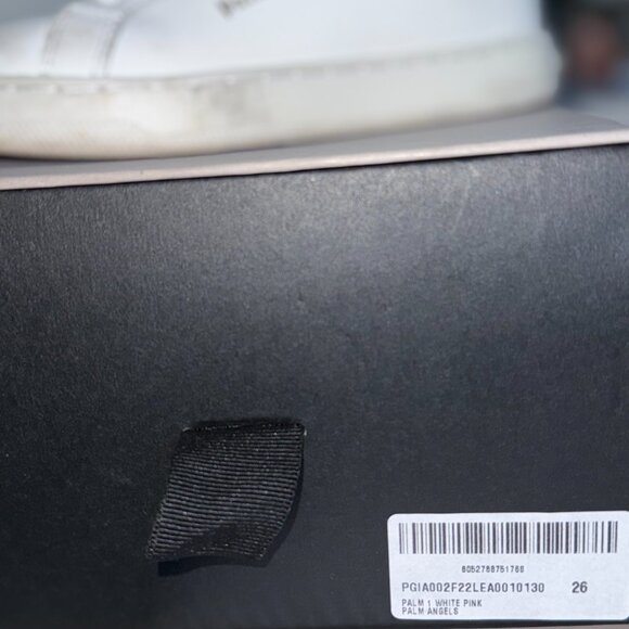 Palm Angels "Palm 1" Sneakers in White/Pink EU size 26 US Kids' size 9 - Picture 5 of 8